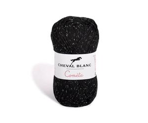 Laines Cheval Blanc - COMETE fil à tricoter 48% acrylique 47% coton 5% polyester 50g - Idéale pour des vêtements d'été légers et le tricot bébé