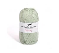 Laines Cheval Blanc - SUNNY fil à tricoter 100% coton 50g - Idéal pour le tricot été et tous vos loisirs créatifs