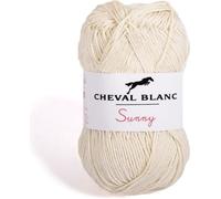Laines Cheval Blanc - SUNNY fil à tricoter 100% coton 50g - Idéal pour le tricot été et tous vos loisirs créatifs
