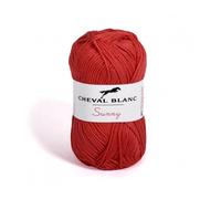 Laines Cheval Blanc - SUNNY fil à tricoter 100% coton 50g - Idéal pour le tricot été et tous vos loisirs créatifs