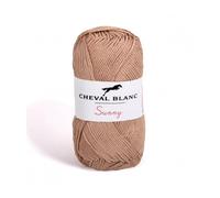 Laines Cheval Blanc - SUNNY fil à tricoter 100% coton 50g - Idéal pour le tricot été et tous vos loisirs créatifs