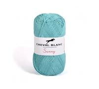 Laines Cheval Blanc - SUNNY fil à tricoter 100% coton 50g - Idéal pour le tricot été et tous vos loisirs créatifs
