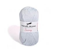 Laines Cheval Blanc - SUNNY fil à tricoter 100% coton 50g - Idéal pour le tricot été et tous vos loisirs créatifs