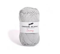 Laines Cheval Blanc - SUNNY fil à tricoter 100% coton 50g - Idéal pour le tricot été et tous vos loisirs créatifs