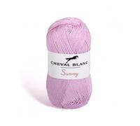 Laines Cheval Blanc - SUNNY fil à tricoter 100% coton 50g - Idéal pour le tricot été et tous vos loisirs créatifs