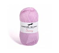 Laines Cheval Blanc - SUNNY fil à tricoter 100% coton 50g - Idéal pour le tricot été et tous vos loisirs créatifs