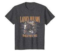 Lainey Wilson - Tour 2025 T-Shirt, Enfant, Chiné Foncé, 12 Ans