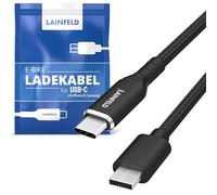 LAINFELD Câble de charge de vélo électrique pour Bosch Intuvia Kiox Nyon | Connecteur USB C pour Android | Câble Micro USB pour écran de vélo électrique 35 cm | Accessoires eBike …