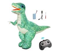 Lainiaoly Dinosaure Gonflable Télécommandé, Jouets De Dinosaure De 35,4 Pouces avec Rotation À 360 ° Et L'arrière, Gros Jouets Rechargeables, Dinosaures Gonflables Électriques Réalistes Verts