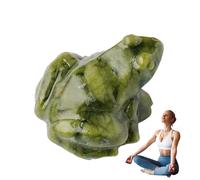 Lainiaoly Petite Figurine De Grenouille, Sculptures De Grenouilles en Jade, Symbole De Richesse Et De Prospérité, Décorations De Bureau en pour Bibliothèque, Salon, Chambre, Studio