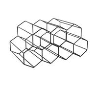 Lainiaoly Porte-Bouteilles 9 Bouteilles, casier à vin à 3 Niveaux - Support à vin de Table,Casier à en métal à 3 Niveaux, Support à autoportant au Sol, Supports pour comptoir