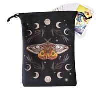 Lainiaoly Sacs et Poches pour Tarot - Sac De Rangement Cartes Oracle Et Tarot - Rangement pour Dés, Bijoux, Cristaux pour Maison, Divination, Jeu de Cartes, Halloween, Débutants, Oracle et