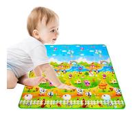 Lainiaoly Tapis De Jeu Pour Bébé, Tapis De Sol Pour Bébé, Grand Tapis Rembourré Antidérapant Pour Ramper Et Jouer, Tapis De Sol En Mousse Résistant À L'humidité Et Imperméable - Zoo