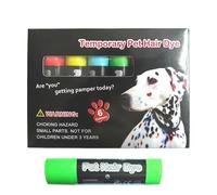 Lainiaoly Teinture pour Poils De Chien | Peinture Temporaire pour Chiens à Base de Craies Lavables | Crayon Lavable Marqueur pour Stylisme Créatif Temporaire Chiens Chats Chevaux Bovins