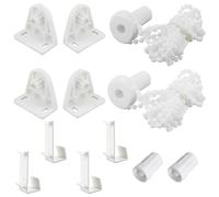 LAINIKE 2 Sets Fixation pour Store Enrouleur Ensemble de Accessoires pour Stores Enrouleurs(17 mm/PVC/sans percage) Raccord de Store à Rouleau pour Store Fenetre Store Enrouleur etc