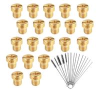 LAINIKE Lot de 20 buses principales M6 pour carburateur - Avec 12 aiguilles de nettoyage - Buses principales 55 60 65 70 75 80 85 90 95 100 105 110 115 120 125 130 135 140 120 45 à 15 0 pour scooter