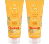 LAINO Gel douche surgras hydratant à l'aloé véra bio abricot 2x200 ml