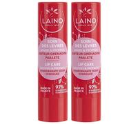LAINO Soin des Lèvres Pailleté Grenadine 2x4 g