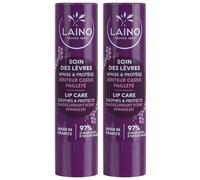LAINO Soin des lèvres pailleté - Senteur Cassis 2x4 g