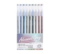 LAIOUSN 2. Stylos à encre gel multicolores pour la fabrication de cartes et le dessin | 9 stylos à pointe aiguille assortis pour écriture lisse