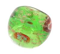 LAIOUSN Anneaux artistiques de Muranos en verre avec incrustation unique de sable doré fait à la main Accessoires ethniques pour femmes élégantes Accessoire de fête, taille unique, Comme décrit, Comme