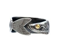 LAIOUSN Anneaux réglables en forme de poisson pratiques fabriqués à partir de matériaux en alliage robuste pour les amateurs de mode modernes portent des bagues de bijoux en alliage