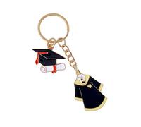 LAIOUSN Bague unique en forme de mortier avec breloque de robe académique sur le thème de l'éducation, chaîne de bijoux pour célébrations de remise de diplôme, cadeau de réussite éducative, Type C