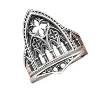 LAIOUSN Bagues élégantes croix rétro avec accents de châteaux conçus pour le confort et la longévité pour les personnes à la mode accessoires de jeunesse tendance, taille unique, Comme décrit, Comme