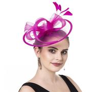 LAIOUSN Bibi à plumes pour voyage - Ornement de cheveux en maille légère pour mariages, réunions de course et réunions de bal de fin d'année, chapeau bibi pour femme