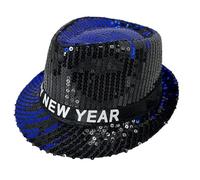 LAIOUSN Blingbling Chapeau de fête pour homme et femme Chapeau à paillettes Happy New Year Party Cosplay Costume Scène Spectacle Paillettes
