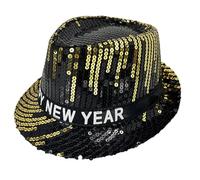 LAIOUSN Blingbling Chapeau de fête pour homme et femme Chapeau à paillettes Happy New Year Party Cosplay Costume Scène Spectacle Paillettes