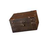 LAIOUSN Boîte en bois robuste verrouillable sur le thème de l'aventure maritime, solution de rangement pour objets de valeur et souvenirs, coffre de rangement décoratif