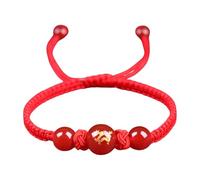 LAIOUSN Bracelet en corde rouge réglable avec breloque en forme d'animal tressé adapté aux bonnes fortunes et styles