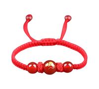 LAIOUSN Bracelet en corde rouge réglable avec breloque en forme d'animal tressé adapté aux bonnes fortunes et styles