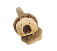 LAIOUSN Cache-oreilles en peluche douce et chaude pour les trajets et les sports de plein air Motif dessin animé Capybaras Cache-oreilles confortables en forme de Capybara, D, taille unique