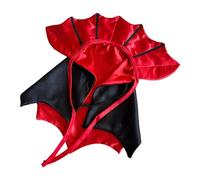 LAIOUSN Capes d'Halloween sur le thème de chauve-souris pour animaux domestiques, costume facile à habiller en polyester doux pour les photos, les fêtes, le maquillage facile à porter