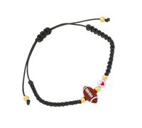 LAIOUSN Chaîne de perles rondes tressées confortables pour les amateurs de football, idéal pour les sorties décontractées et les jours de jeu. Bracelet de sport confortable, taille unique, Comme