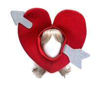LAIOUSN Chapeau Cupidon en forme de cœur pour adultes, bal masqué, fête, festival, vacances, accessoires photo, accessoires de costume d'Halloween, chapeaux en forme de cœur