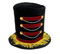 LAIOUSN Chapeau de soie velutineux pour festival de Noël, ruban rose, sélecteurs dorés, bracelet modifiable pour hommes, femmes, jeunes, unisexe, en soie, carré T