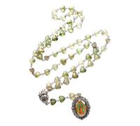 LAIOUSN Chapelet de prière vintage avec pendentif en verre pour ajouter une touche de romantisme à n'importe quelle tenue, taille unique, Comme décrit, Comme décrit.