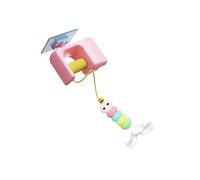 LAIOUSN Cloches automatiques à plumes élastique balançoire jouet pour chaton interactif suspendu jeu sûr ABS libération d'énergie soulagement du stress cadre de porte jouet pour chats avec plumes