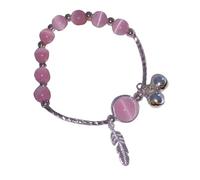 LAIOUSN Cloches tendance œil de chat avec bande élastique qui améliore n'importe quelle tenue portable pour exprimer l'amour entre les couples, Résine, Pas de gemme