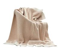 LAIOUSN Couverture de canapé-lit douce et chaude tricotée double face pour canapé, lit et voyage 130 cm x 160 cm