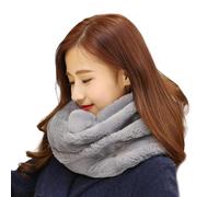 LAIOUSN Écharpe d'hiver en faux cheveux pour climat froid - Accessoire pour bureau et usage quotidien - Écharpe légère en faux cheveux, gris, taille unique