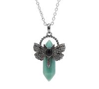 LAIOUSN Élégant collier en cristaux avec pendentif libellules pour ceux qui aiment les bijoux uniques et inspirent la nature, taille unique, Comme décrit, Comme décrit.