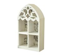 LAIOUSN Étagère murale en bois avec accents de cristal - Motif feuille complexe - Pour décoration de maison victorienne - Pour ami gothique