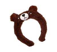 LAIOUSN Joli bandeau en forme d'ours de dessin animé avec de jolies oreilles en peluche douce pour femmes et adolescentes filles pour laver le visage au quotidien sur le thème des animaux