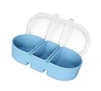 LAIOUSN Lot de 3 boîtes à sauce étanches en silicone avec compartiments séparés pour la maison, les voyages