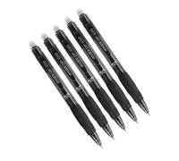 LAIOUSN Lot de 5 stylos à encre gel rétractables à pointe de 0,5 mm - Prise en main triangulaire confortable - Séchage rapide - Pour prendre des notes, journal, dessin - Ensemble effaçable