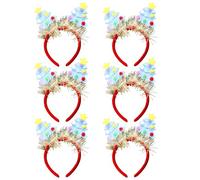LAIOUSN Lot de 6 bandeaux réutilisables pour Noël, style simple et doux pour célébrer la joie et le bureau